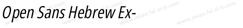 Open Sans Hebrew Ex字体转换